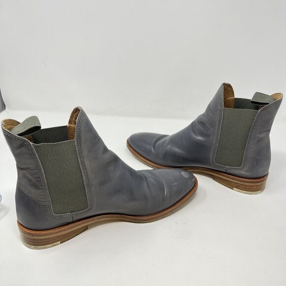 Everlane The Chelsea Boot Leather Ankle Boots Women’s 7.5 Gray Classic Winter - Picture 9 of 10